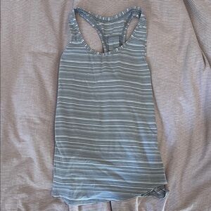 lululemon athletica Gray Striped Racerback Tank